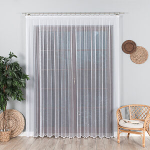 Firanka żakardowa ze wzorem 250cm kolor 001 biały