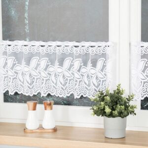 Zazdrostka żakardowa 30cm biała