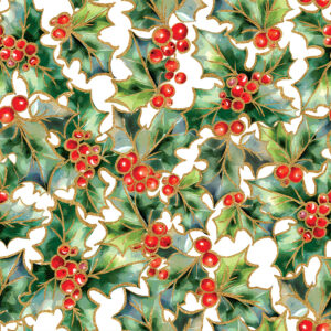 Tkanina świąteczna Ostrokrzew 150cm