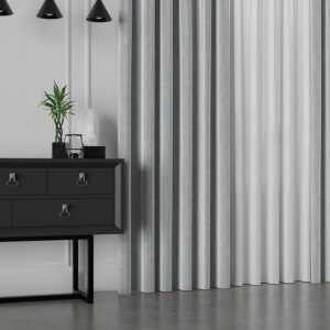 Tkanina na zasłony materiał VELVET 300cm jasny szary