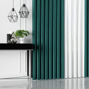 Tkanina na zasłony materiał VELVET 300cm petrol