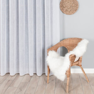 Firana gładka w stylu natural look batyst 300cm biała