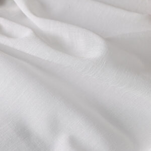 Firanka trudnopalna z ołowianką w stylu natural look 300cm kolor biały