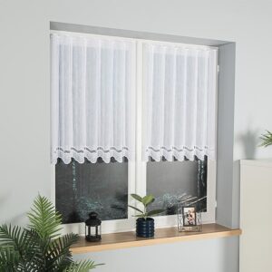 Zazdrostka haftowana panelowa 90cm biała