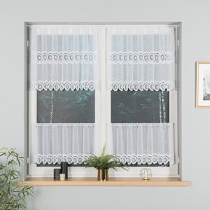 Zazdrostka z aplikacją gipiurową 60cm biała