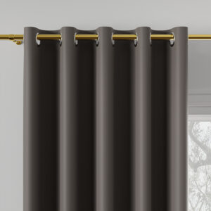 Tkanina na zasłony materiał blackout DONA 280cm 204 ciepły ciemny szary