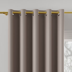 Tkanina na zasłony materiał blackout DONA 280cm 212 ciemny chłodny beżowy