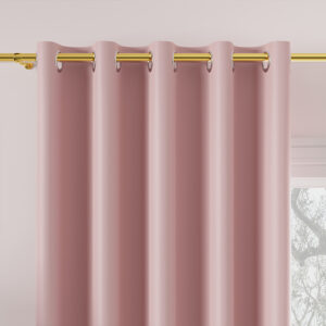 Tkanina na zasłony materiał blackout DONA 280cm 794 pastelowy różowy