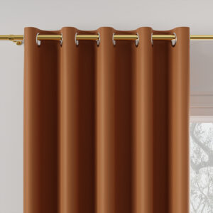 Tkanina na zasłony materiał blackout DONA 280cm 841 ciemny pomarańczowy