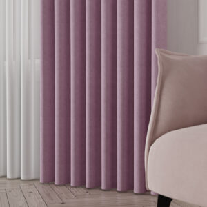 Tkanina na zasłony materiał MANUEL 300cm 790 pastelowy fioletowy