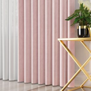 Tkanina na zasłony materiał VELVET 300cm pudrowy róż