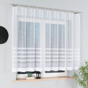 Firana żakard gotowa na żabki na prosto Balbina 300x140cm