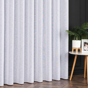 Firanka z ołowianką w stylu natural look 300cm kolor biały