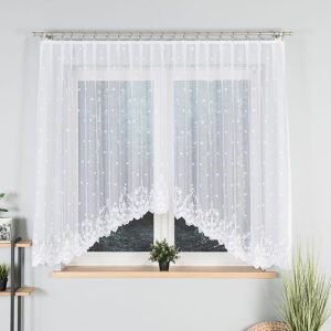 Firana żakard gotowa na żabki Stefania 300x160cm