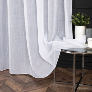 FIRANA W STYLU NATURAL LOOK Z OŁOWIANKĄ MARGO 300cm kolor biały