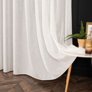 FIRANA W STYLU NATURAL LOOK Z OŁOWIANKĄ HELGA 300cm kolor kremowy