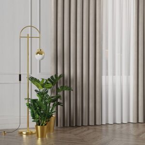 Tkanina na zasłony materiał VELVET 300cm chłodny beżowy