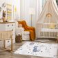 Stylish,Baby's,Room,With,Comfortable,Cot.,Interior,Design