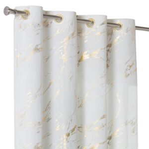 ZASŁONA NA PRZELOTKACH GLAMOUR ZŁOTE ZDOBIENIA 140x260cm biało złota