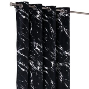 ZASŁONA NA PRZELOTACH GLAMOUR CZARNA SREBRNE ZDOBIENIA 140x260cm