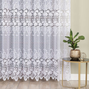 Firanka żakardowa elegancki wzór 250cm kolor biały