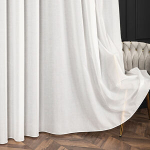 FIRANA W STYLU NATURAL LOOK Z OŁOWIANKĄ ANABEL 300cm kolor kremowy