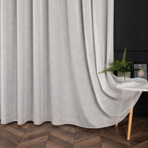 FIRANA W STYLU NATURAL LOOK Z OŁOWIANKĄ MIRA 300cm kolor szary