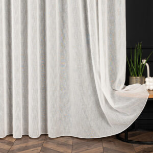 FIRANA W STYLU NATURAL LOOK Z OŁOWIANKĄ TILDA 300cm kolor kremowy