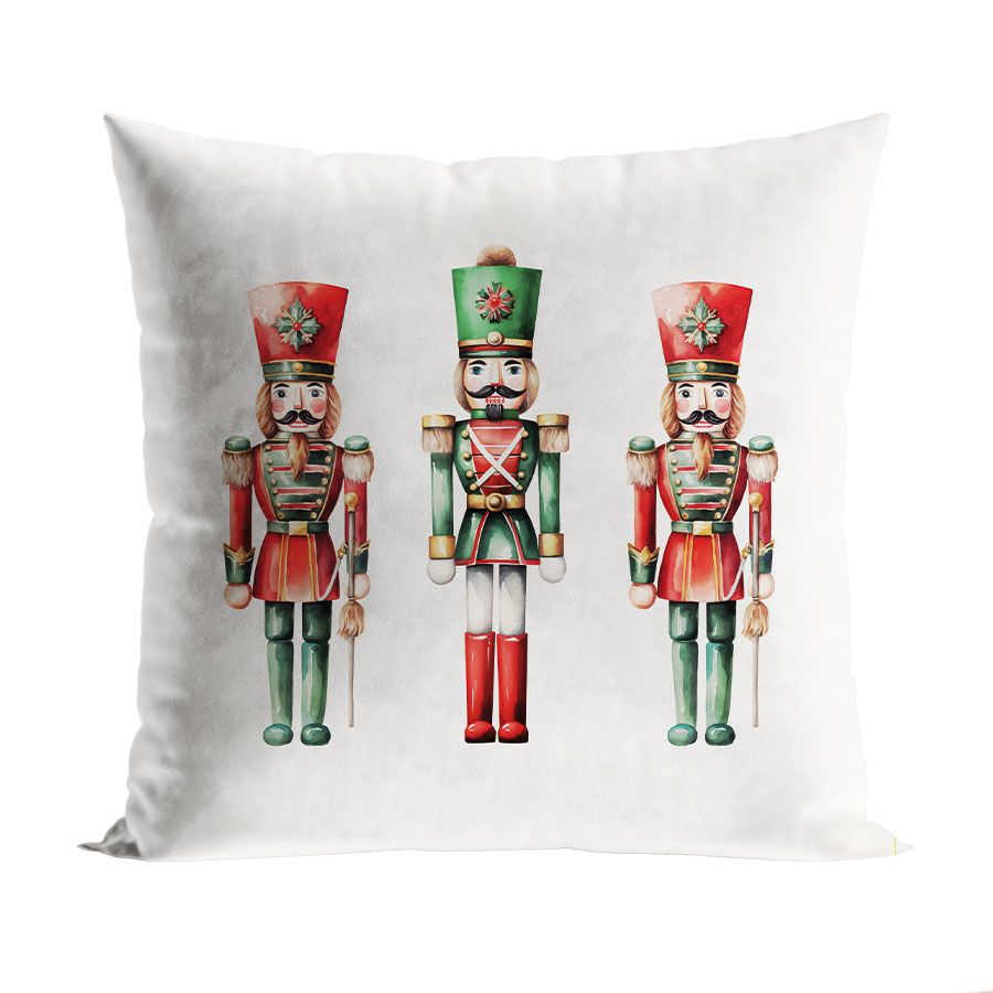 POSZEWKA ŚWIĄTECZNA VELVET DZIADKI DO ORZECHÓW 40x40cm wielokolorowy