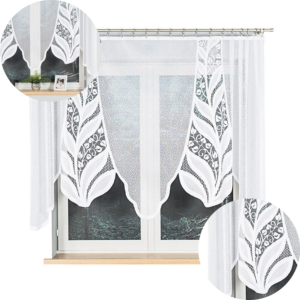 FIRANA ŻAKARD GOTOWA ROŚLINNY WZÓR PANELOWA 250x140cm