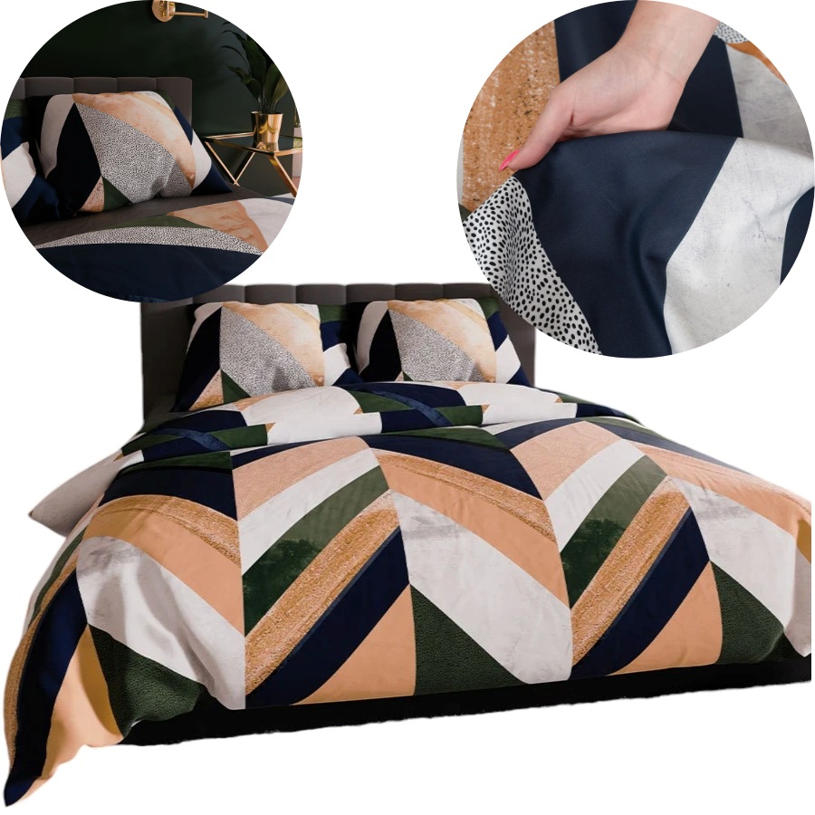 KOMPLET POŚCIELI Z SATYNY BAWEŁNIANEJ TRIANA 220x200cm