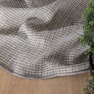 Firanka z ołowianką siatka, bukle o naturalnym splocie 300cm ciemny szary