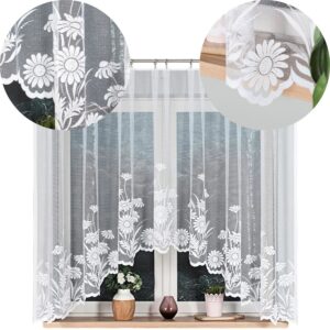 FIRANA GOTOWA ŻAKARD DELIKATNY KWIATOWY WZÓR 300x160cm