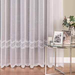 FIRANA Z APLIKACJĄ GIPIUROWĄ NA MARKIZECIE 280cm biała