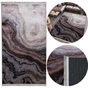 DYWAN DEKORACYJNY ANTYPOŚLIZGOWY 120x160 AGAT szary