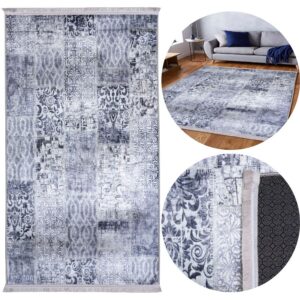 DYWAN DEKORACYJNY ANTYPOŚLIZGOWY 120x160 INDU szary