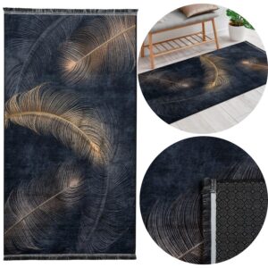 DYWAN DEKORACYJNY ANTYPOŚLIZGOWY 60x120 JUKO czarny