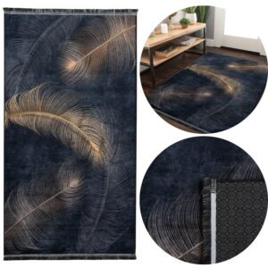 DYWAN DEKORACYJNY ANTYPOŚLIZGOWY 120x160 JUKO czarny