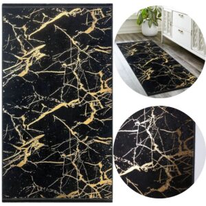 DYWAN DEKORACYJNY ANTYPOŚLIZGOWY 120x160 NEVA czarno złoty