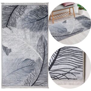 DYWAN DEKORACYJNY ANTYPOŚLIZGOWY 120x160 SAVA szary