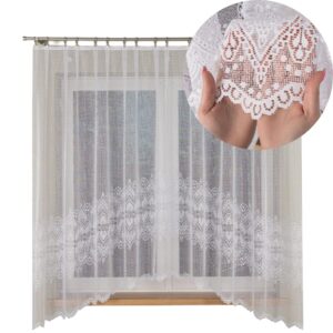 FIRANA ŻAKARD GOTOWA W ŁUK ESMERALDA 310x180cm biała