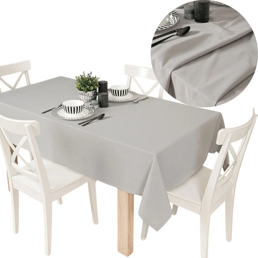 OBRUS WODOODPORNY NA STÓŁ ARUBA 120x160cm kolor 021 szary