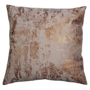 POSZEWKA DEKORACYJNA ZŁOTE ZDOBIENIA beżowa 45x45cm