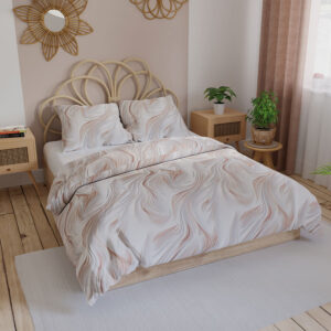 KOMPLET POŚCIELI Z SATYNY BAWEŁNIANEJ CALM 160x200cm