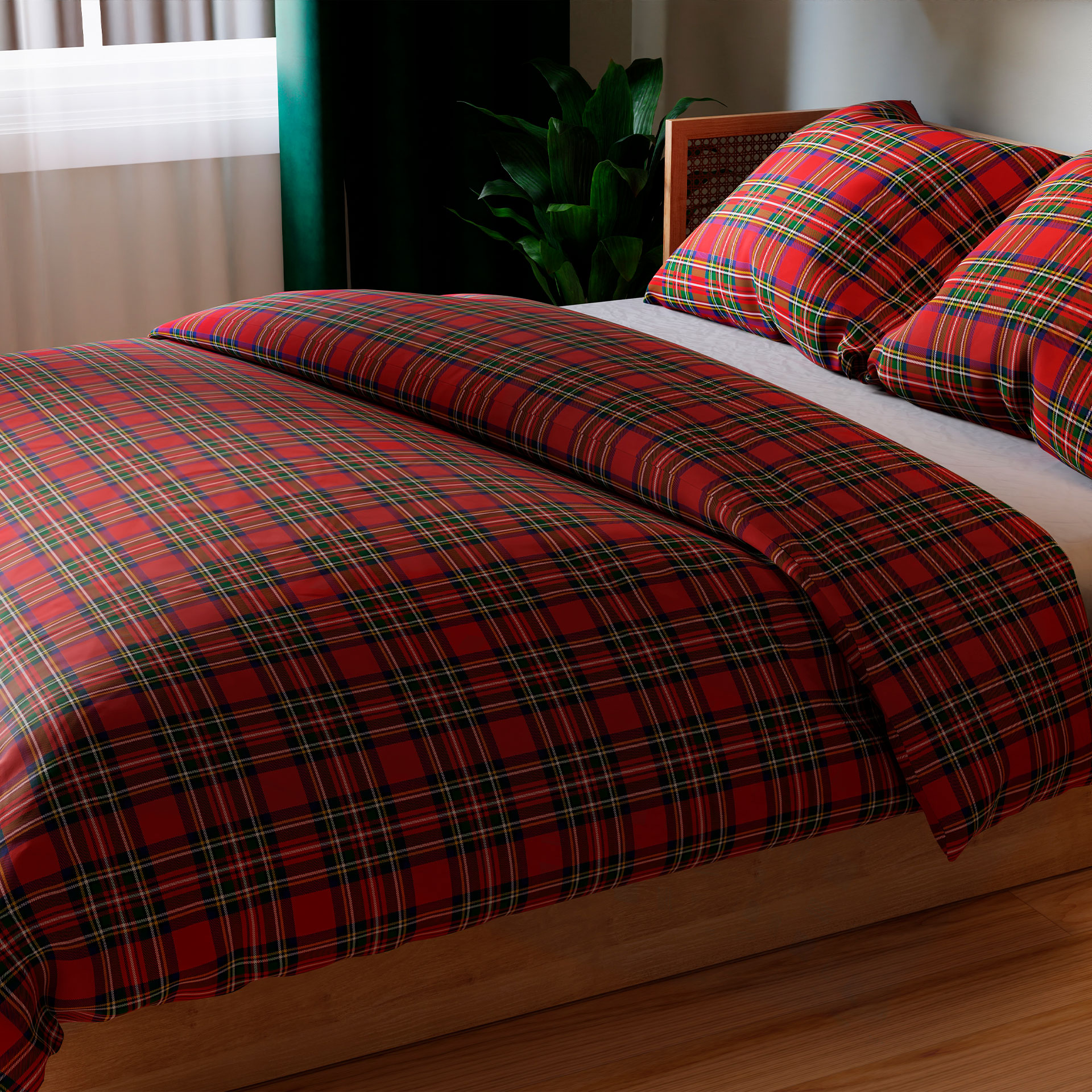 POŚCIEL BAWEŁNIANA 220x200cm KOMPLET POŚCIELI SZKOTI