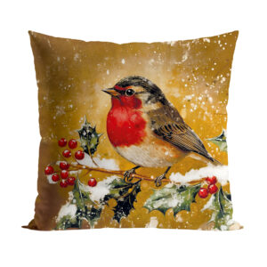 POSZEWKA ŚWIĄTECZNA VELVET ELEGANCKI RUDZIK 40x40cm