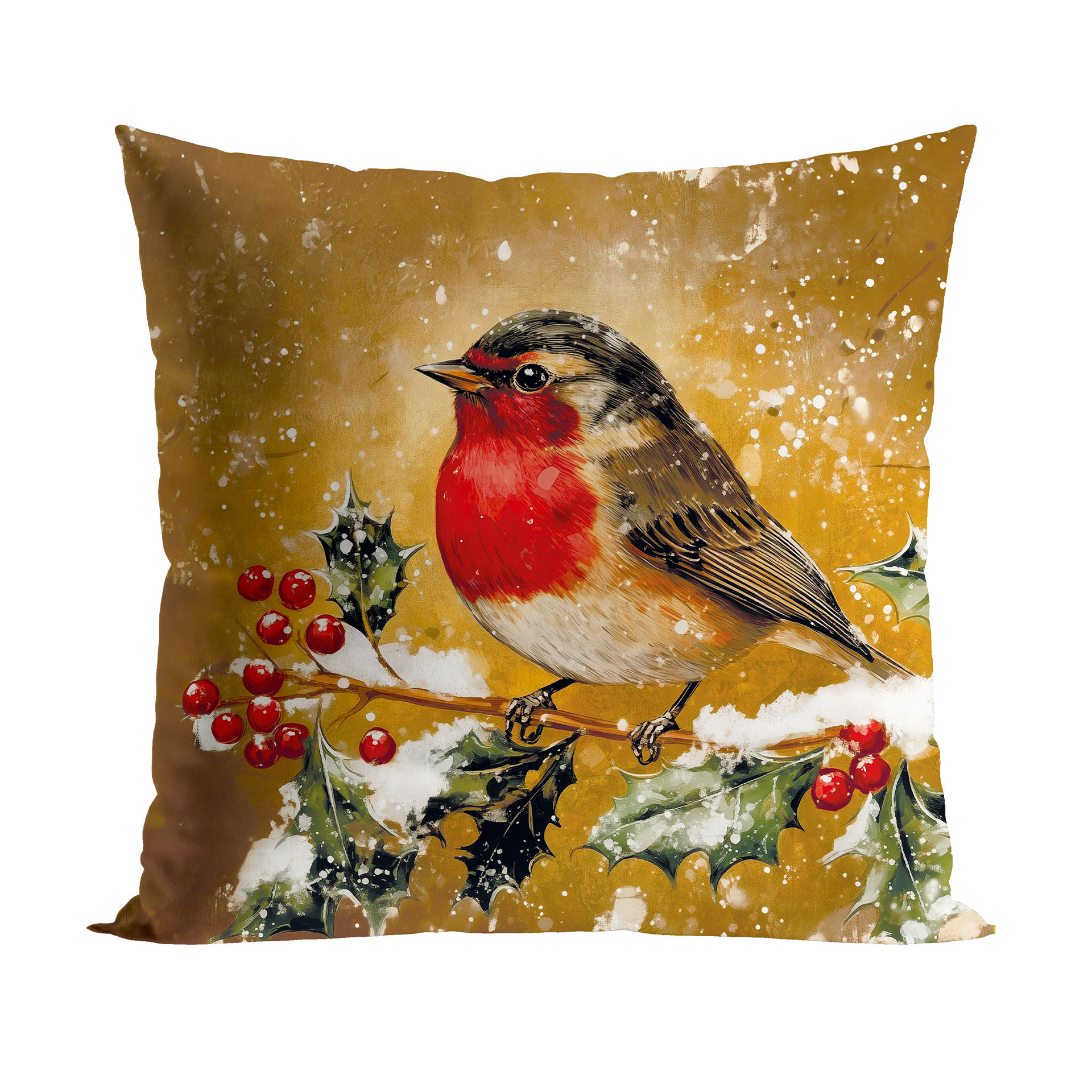 POSZEWKA ŚWIĄTECZNA VELVET ELEGANCKI RUDZIK 40x40cm