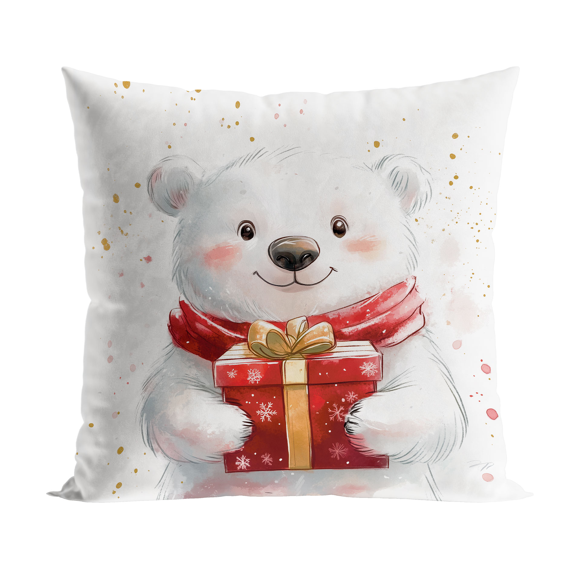 POSZEWKA ŚWIĄTECZNA VELVET MISIEK 40x40cm