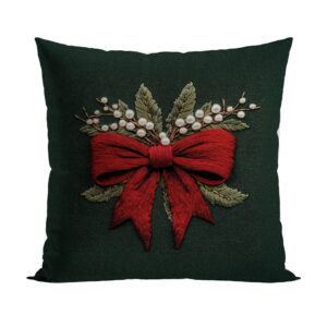 POSZEWKA ŚWIĄTECZNA VELVET KOKARDA 40x40cm