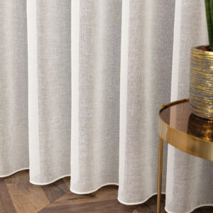 Firanka z ołowianką w stylu natural look 320cm ecru